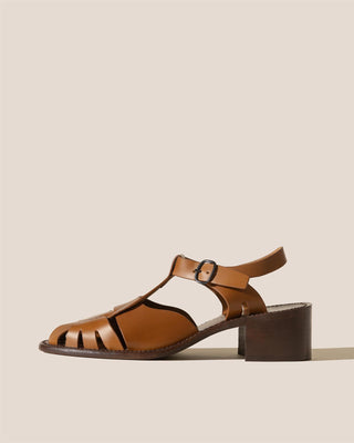 HEREU - Pesca Heeled Sandals - Camel