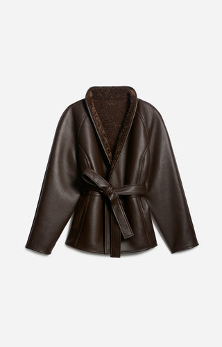 VANESSA BRUNO - Fur Jacket - Brown