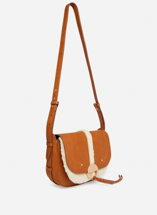 VANESSA BRUNO - Sac A Rabat Bag - Cognac