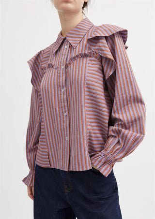 SKALL - Dauphine Shirt - Violet/Orange