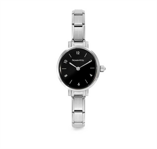 Nomination - PARIS watch with steel strap OVAL with CZ BLACK