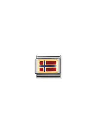 Nomination - Link EUROPE FLAG  18k gold NORWAY