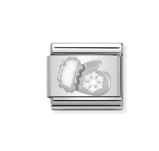 Nomination - Link SYMBOLS enamel and 925 sterling silver GLOVE WITH SNOWFLAKE