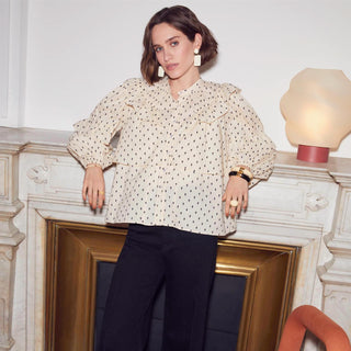 Feeka - Juliette Blouse - Panja Ecru/Noir