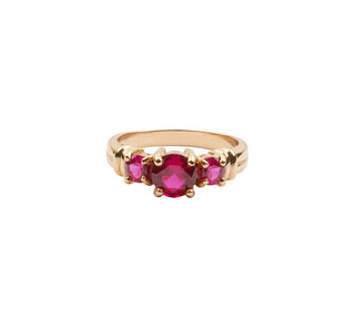 All The Luck in the World - Cherie Goldplated Ring Oval Big - Pink