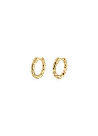 Emilia by Bon Dep - X-Small Twisted Hoops