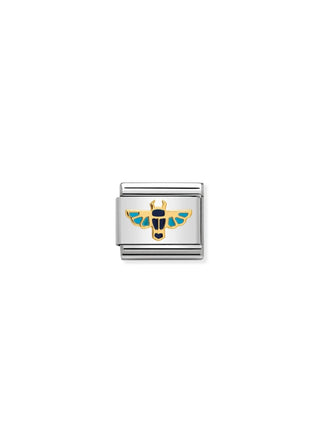 Nomination - Link 18k Gold & Enamel SCARAB