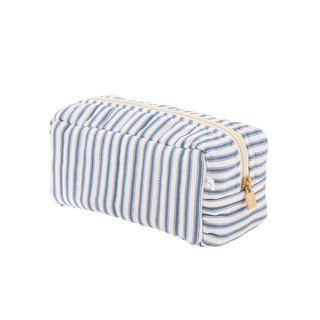 BON DEP - Pouch XS Square - Ticking Stripe Blue