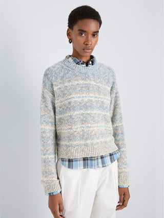 PROENZA SCHOULER - Ivara Sweater in Space Dye - Haze/Off White