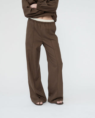 AF Agger - Tropical Wool Tracksuit Pant - Brown