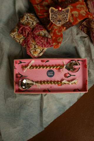 DOING GOODS - Holly Heart Salad Server Set in Giftbox