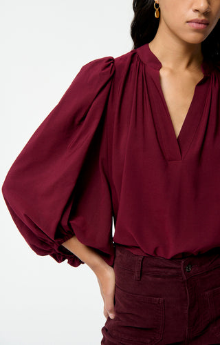 VANESSA BRUNO - Bell Blouse - Lie De Vin