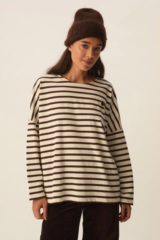 DES PETITS HAUTS - Filly Sweatshirt - Ecru/Coffee