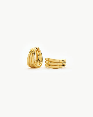 MISSOMA - Savi Triple Ridge Hoop Earrings
