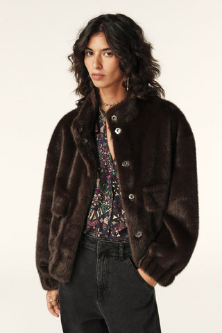 BA&SH - Paros Coat - Chocolat
