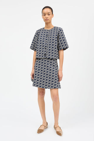 SKALL - Hill Blouse - Navy/Beige