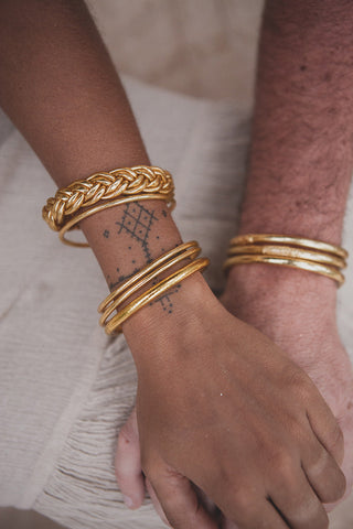 SHANSHAN PARIS - Kumali Double Braided Bracelet Gold