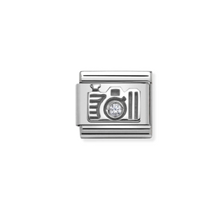 Nomination - Link SYMBOLS 925 sterling silver, Cubic zirconia Camera