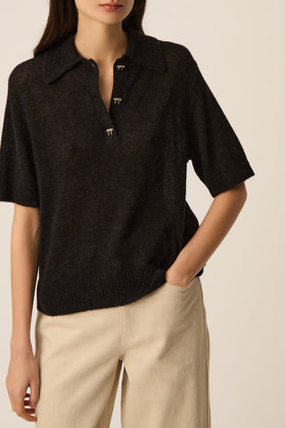 DES PETITS HAUTS - Cowboy Sweater - Noir