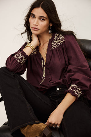 BA&SH - Samantha Top - Bordeaux