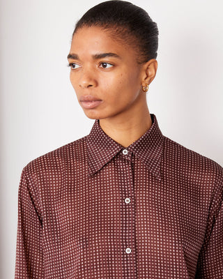 Officine Générale - Augustine Shirt - Red Wine/Burgundy/White