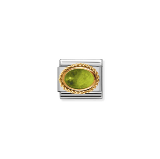 Nomination - Link OVAL STONE BRAIDED SETTING 18k gold PERIDOT