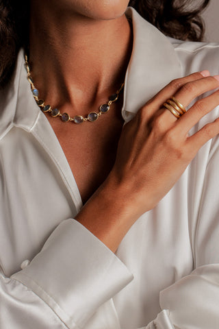 SHANSHAN PARIS - Ellipsi Necklace - Labradorite