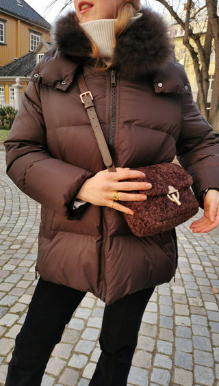 YVES SALOMON - A Line Down Jacket - Mocha