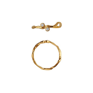 STINE A - Flow Ring with Two Stones