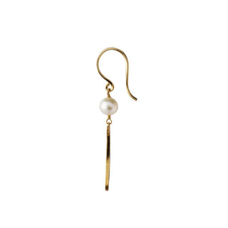 STINE A - Bella Moon Earring With Pearl - Gold Single