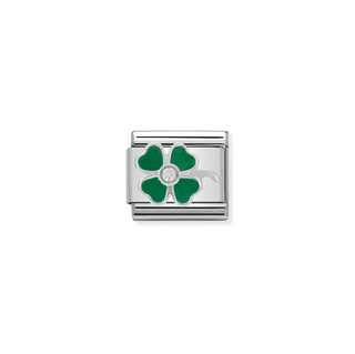 Nomination - Link SYMBOLS 925 sterling silver GREEN CLOVER