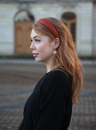 Pico Copenhagen - Emma Faux Leather Headband - Rusty