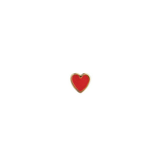 STINE A - Petit Love Heart Gold - Red Coral