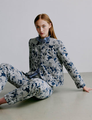 APOF - Rose Jacket - Blue Palm Escape