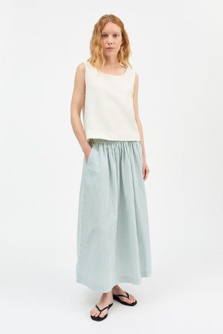 SKALL - Dagny Skirt - White/Aqua Stripe