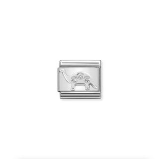 Nomination - LINK 925 Sterling Silver & Zirconia BRONTOSAURUS