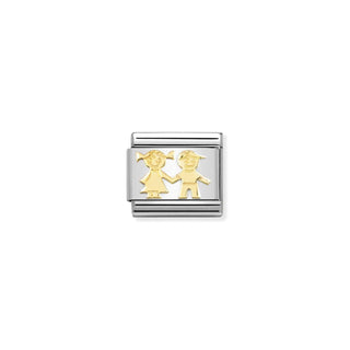 Nomination - Link SYMBOLS  18k gold SISTER AND BROTHER