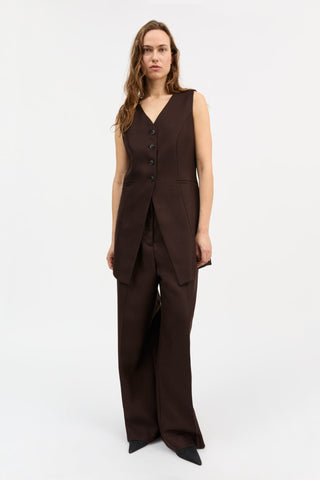SKALL - Erin Waistcoat - Dark Brown