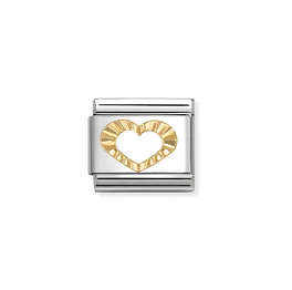 Nomination - Link SYMBOLS 18k gold DIAMOND HEART PROFILE