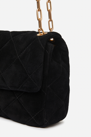 VANESSA BRUNO - Moon Bag Suede - Noir