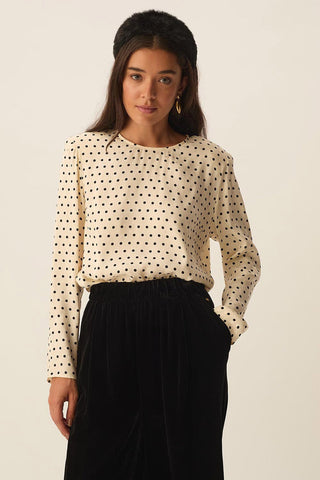 DES PETITS HAUTS - Yelena Top - Pois Jacquard