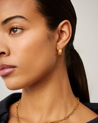 MISSOMA - Savi Triple Ridge Hoop Earrings