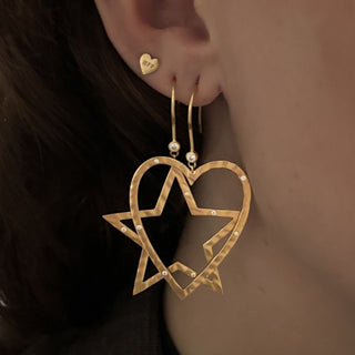 STINE A - Power Heart Earring Single
