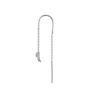 STINE A - Petit Bow Double Chain Earring - Silver