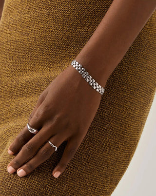 MISSOMA - Timepiece Wide Chain Bracelet - Silver