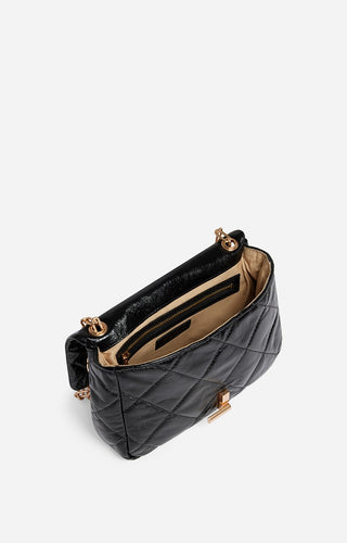 VANESSA BRUNO - Large Moon Leather Bag - Noir