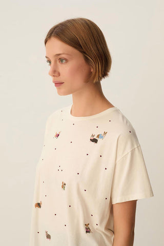 DES PETITS HAUTS - Fanelie Tee-Shirt - Ecru