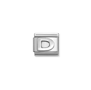 Nomination - Link OXIDIZED LETTER 925 sterling silver D