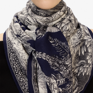 INOUI - Square Cashmere Piranesi 130 - Bleu Marine