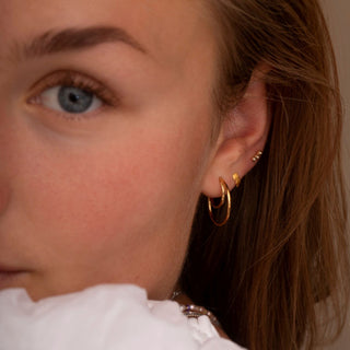 STINE A - Double Creol Earring - Gold